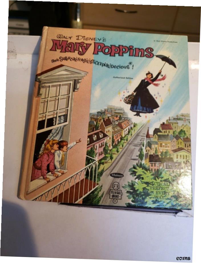 メリー・ポピンズ 〜ディズニー〜 ヴィンテージ 1964年 子供ホイットマン・トップ・テイルズ・ブックMARY POPPINS ~ Disney ~ Vintage 1964 Children Whitman Top Tales Book画像