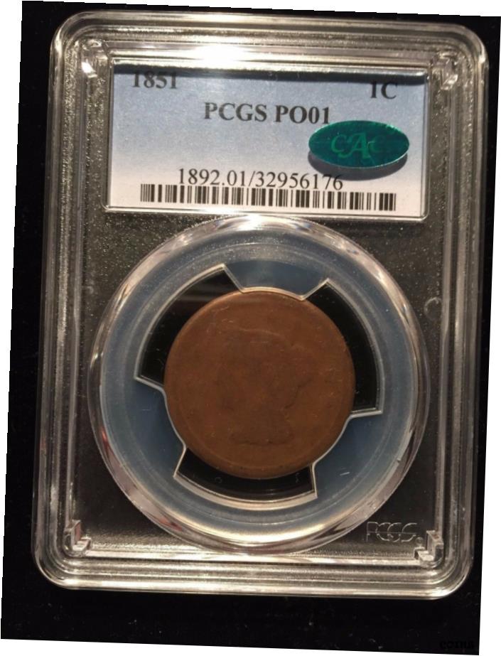 【楽天市場】【極美品/品質保証書付】 アンティークコイン コイン 金貨 銀貨 [送料無料] 1851年 編組ヘア ラージ セント PCGS