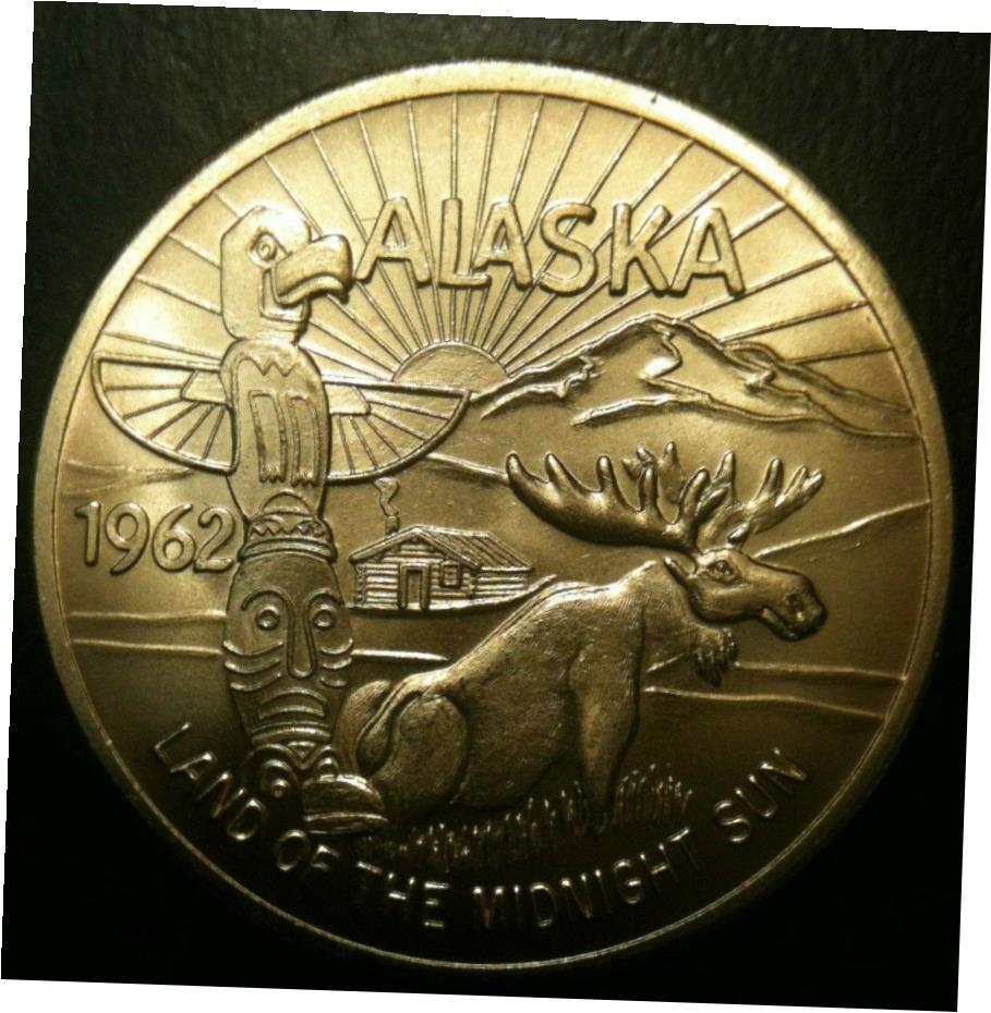 アラスカ シルバー 記念コイン　1959-1984　999純銀 1995 Alaska Mint Goldpanner Proof Medallion Silver Art Medal