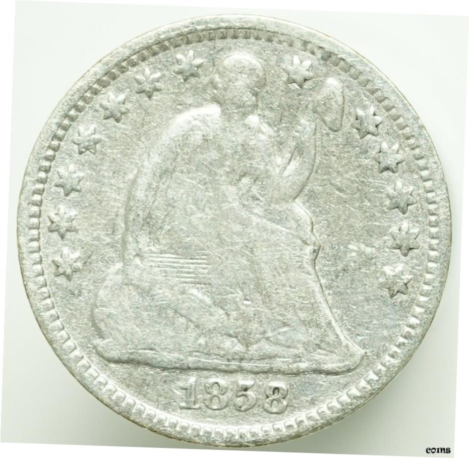 【楽天市場】1858 年 自由の女神像 半円形座像 タイプ 3、表面に星1858 Statue Of Liberty Seated Half 