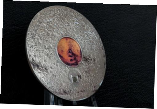 【極美品/品質保証書付】 アンティークコイン コイン 金貨 銀貨 [送料無料] Cook Islands 2017 20$ Mars The Red Planet Meteorites 3 Oz Silver Coin PCGS MS70画像