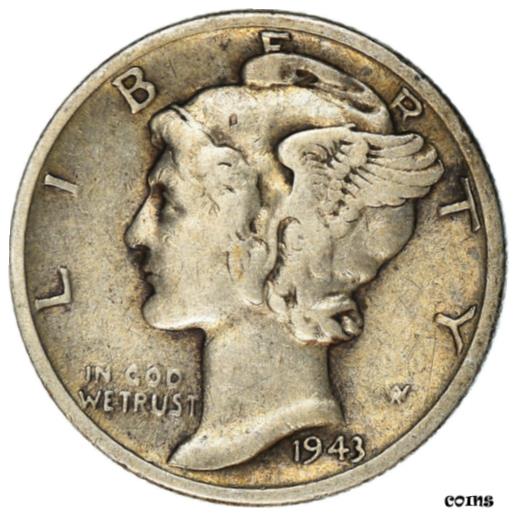 未流通 1941年-S サンフランシスコ造幣局 シルバー マーキュリーダイム銀貨 未流通 1941年-S サンフランシスコ造幣局 シルバー マーキュ