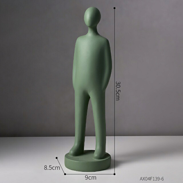 オブジェ 【スタンディンググリーンミスト】カップルスタチュー家の装飾セラミックフィギュアモデルモダンなリビングルームの装飾抽象的な恋人の彫刻デスクトップアクセサリーギフト 【Standing-green miste】Couple Statue Home Decor Ceramic Figure Model Modern Living R|Vivito通販 -輸入雑貨と生活用品-