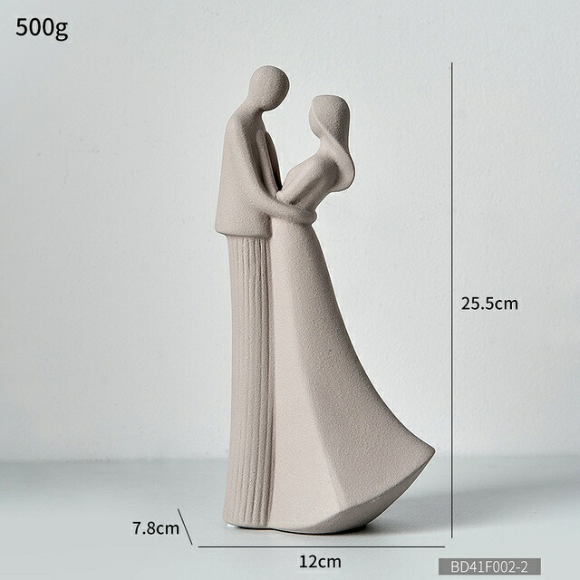 オブジェ 【ハググレー】装飾用のカップル像インテリアモダン彫刻用セラミックフィギュア家の装飾結婚式のアクセサリークリスマスギフト 【Hug-gray】Couples Statues for Decoration Ceramic Figurines for Interior Modern Sculptures Home Decor Wedding Accessories Chri|Vivito通販 -輸入雑貨と生活用品-