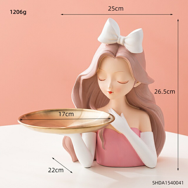 オブジェ 【26.5cm-ピンク】ResinGirlModel Abstract Sculptureモダンアートホームデコレーションアクセサリーリビングルーム収納スタチューオフィスデスクデコレーション 【26.5cm-Pink】Resin Girl Model Abstract Sculpture Modern Art Home Decoration Accessories For L