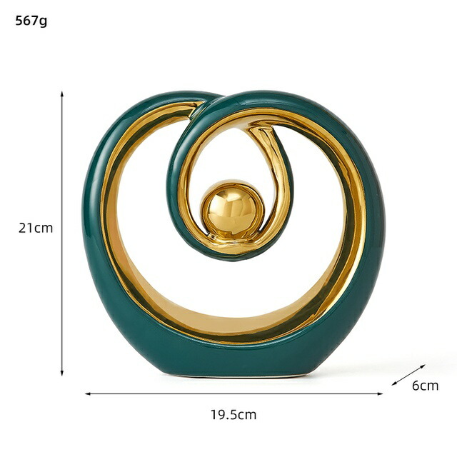 オブジェ 【21cm-グリーンC】北欧陶磁器抽象芸術彫刻家の装飾アクセサリーリビングルーム装飾像クリスマス装飾ギフト2022 【21cm-Green C】Nordic Ceramic Abstract Art Sculpture Home Decoration Accessories Living Room Decoration Statue Christmas Decoration Gifts 