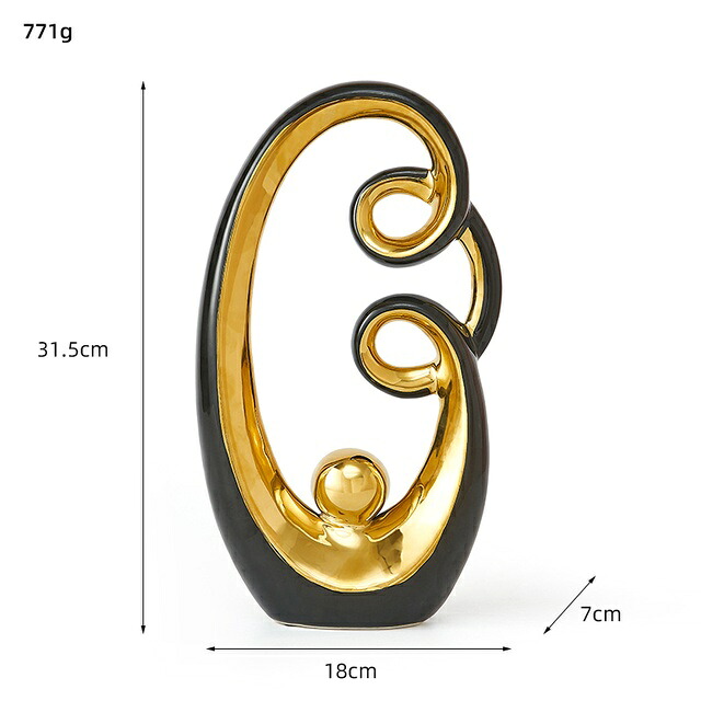 オブジェ 【315珊-黒いことB】北欧瀬戸もの抽象化工芸刻みつける家のかざり付けるアクセサリーリビングルームかざり付ける像クリスマスかざり付ける差し上げ物2022 【31 5珊-Black B】Nordic Ceramic Abstract Art Sculpture Home Decoration Accessories Living Room Decoration Statue Christmas Decoration Gifts インテリア・寝具・収納-インテリア小物・置物-置物