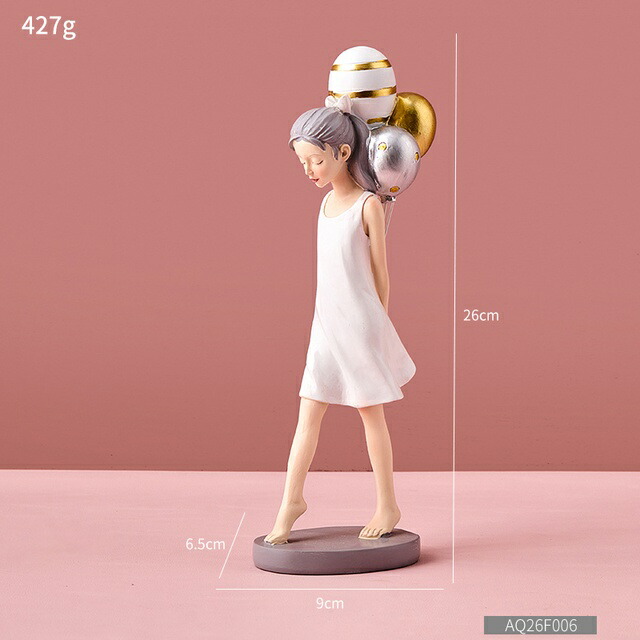 オブジェ 【ロングスカートホワイト】インテリアレジンの女の子フィギュアモダンホームデコレーションカワイイリビングルームデコレーションオフィスデスクアクセサリーバースデーギフト 【Long skirt-white】Girl Figurines for Interior Resin Modern Home Decoration Kawa|Vivito通販 -輸入雑貨と生活用品-