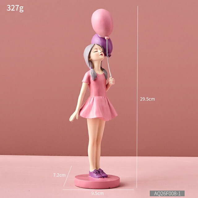 オブジェ 【ショートスカートピンク】インテリアレジンの女の子フィギュアモダンホームデコレーションカワイイリビングルームデコレーションオフィスデスクアクセサリーバースデーギフト 【Short skirt-pink】Girl Figurines for Interior Resin Modern Home Decoration Kawa|Vivito通販 -輸入雑貨と生活用品-
