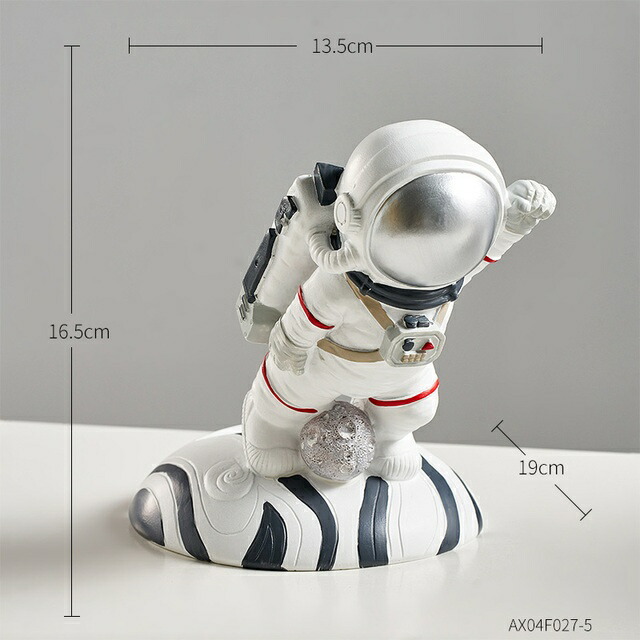 オブジェ 【シルバー】宇宙飛行士の置物クリエイティブワインラック北欧スタイルの家の装飾アクセサリー彫刻リビングルームワインホルダー新年の贈り物 【Silver】Astronaut Figurines Creative Wine Rack Nordic Style Home Decoration Accessories Sculpture Living Room W