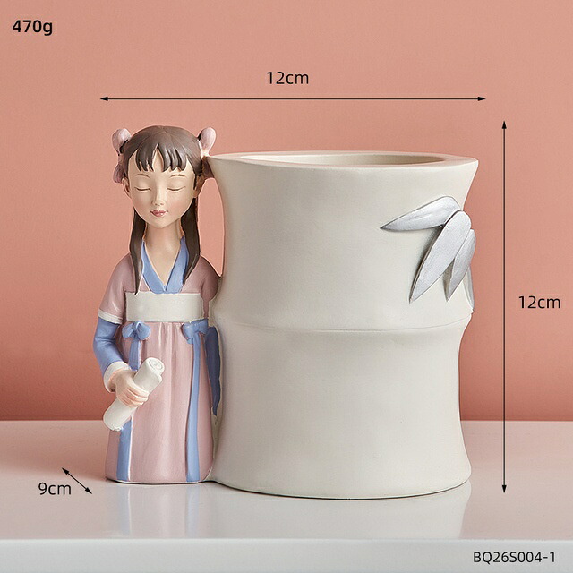 オブジェ 【ペンホルダー】中国の古代少女像レジンフィギュア彫刻家の装飾リビングルームの装飾デスクトップ収納トレイアクセサリーアートギフト 【Pen holder】Chinese Ancient Girl Statue Resin Figures Sculpture Home Decor Living Room Decoration Desktop Storage Tra｜Vivito通販 -輸入雑貨と生活用品-