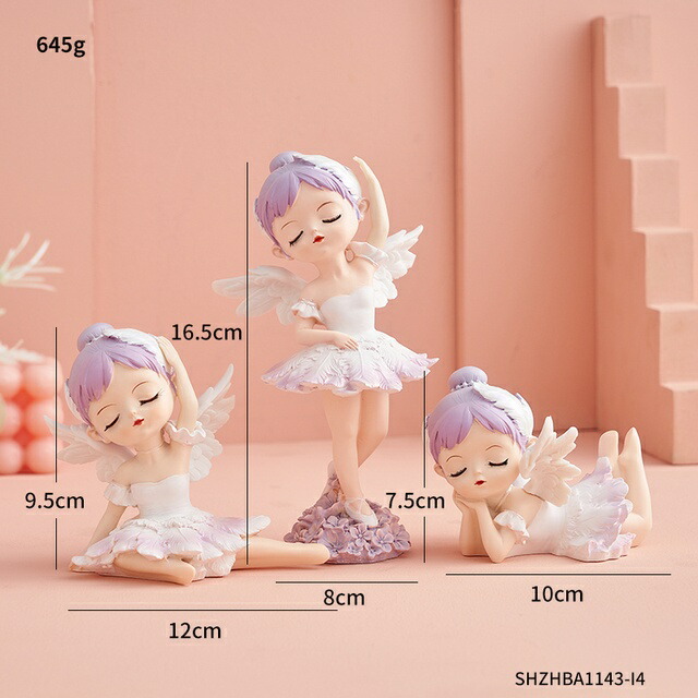 オブジェ 【コンビネーション-3PCSA】インテリア用エンジェルフィギュアホームデコレーションレジンミニチュアモダンカワイイルームデコレーションオフィスデスクアクセサリーバースデーギフト 【Combination-3PCS A】Angel Figurines for Interior Home Decoration Resin Mi