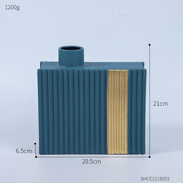 オブジェ 【21cm-A-Blue】リビングルームデコレーションホームアクセサリーフラワー花瓶リビングルームセラミック花瓶フラワーアレンジメントオフィスデスクフラワーポット 【21cm-A-Blue】Living Room Decoration Home Accessories Flower Vase Living Room Ceramic Vases F
