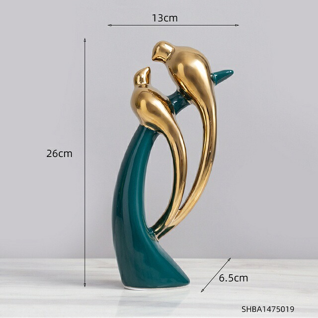 オブジェ 【鳥の高さ26cm】陶磁器の動物の置物現代の花瓶家の装飾アクセサリーリビングルームの装飾抽象的な彫刻アートオフィスデスクの装飾 【Bird-height 26cm】Ceramic Animal Figurine Modern Vase Home Decoration Accessories Living Room Decor Abstract Sculpture Ar｜Vivito通販 -輸入雑貨と生活用品-