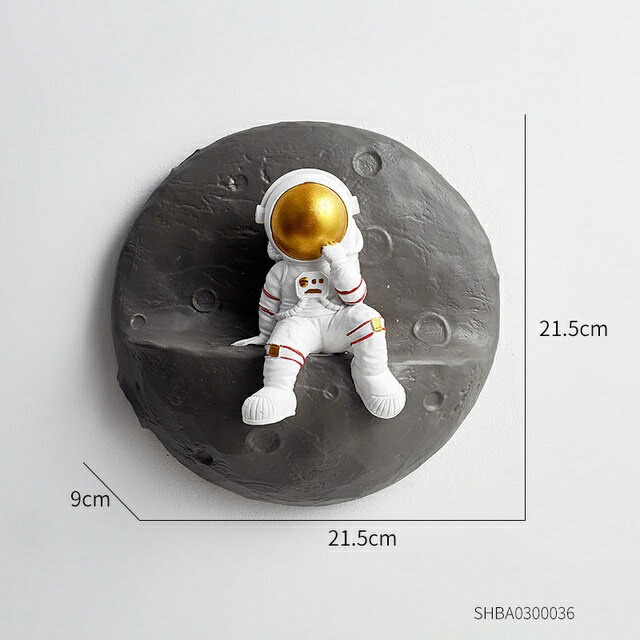 オブジェ 家の装飾壁の装飾宇宙飛行士の樹脂モデル現代の赤ちゃんの部屋の装飾アクセサリー壁掛け装飾子供の贈り物 Home Decor Wall Decor Astronaut Resin Model Modern Baby Room Decoration Accessories Wall Hanging Decorations Childre