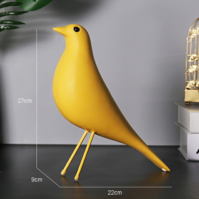 オブジェ 【27cm-イエロー】リビング用ホームデコレーションアクセサリーレジンデコレーションバードモデルフィギュアクリスマスデコレーション北欧アートアニメデコレーション 【27cm-Yellow】Home Decoraion Accessories For Living Room Resin Embellishments Bird Model｜Vivito通販 -輸入雑貨と生活用品-