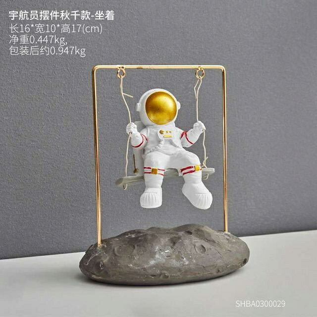 オブジェ 【座る】インテリアモダンフィギュアミニチュア用レジン宇宙飛行士フィギュアリビングルームキッズ用ホームデコレーションアクセサリークリスマスプレゼント 【Sitting】Resin Astronaut Figurines for Interior Modern Figure Miniatures Home Decoration Accessor|Vivito通販 -輸入雑貨と生活用品-