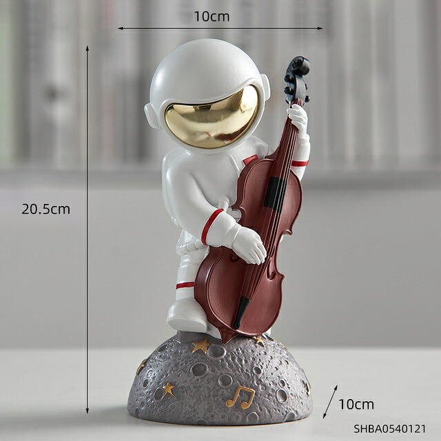 オブジェ 【20.5cm-チェロ】クリスマスデコレーションリビング用ホームアクセサリーレジンデコレーション宇宙飛行士モデルフィギュア子供用バースデーギフト 【20.5cm-Cello】Christmas Decorations Home Accessories For Living Room Resin Embellishments Astronaut Model|Vivito通販 -輸入雑貨と生活用品-