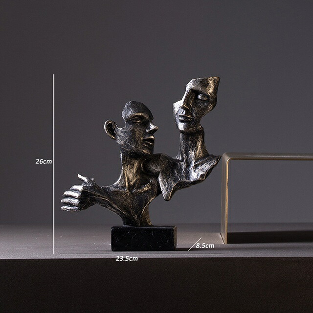 オブジェ 【MaskType-D】ResinStatuesNordic Figure Art Sculpture Abstract Figurines for InteriorOfficeDesk装飾家の装飾アクセサリー 【Mask Type-D】Resin Statues Nordic Figure Art Sculpture Abstract Figurines for Interior Office Desk Decorative Home Decoratio