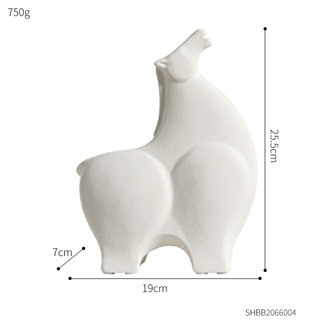 オブジェ 【25.5cm-ホワイトB】ヨーロピアンデコレーション馬像デコレーションアニマルスカルプチャークリエイティブホームデコレーションセラミックデコレーションミニマリズムリビングルーム 【25.5cm-White B】European Decoration Horse Statue Decoration Animal Sculpt