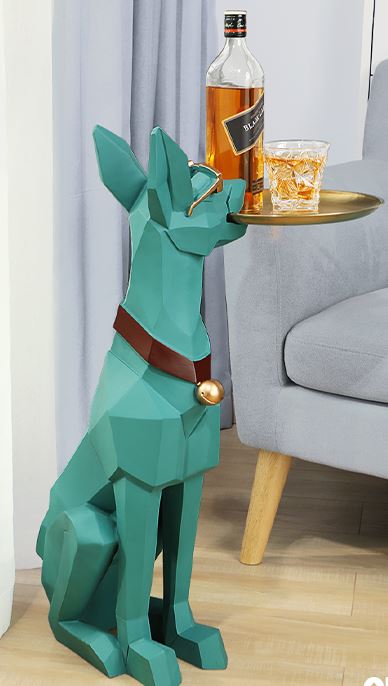 楽天市場 置物 インテリア 大きい サイドテーブル おしゃれ ブラック 黒 犬 イヌ ドーベルマン風 Black 送料無料 輸入品 玄関 オブジェ モダン ベッドルーム 出入口 ショップ 店舗 お店 バー Bar アクセント アイコン ビビット通販２号店