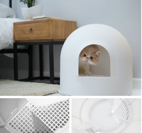 猫トイレ本体 フルカバー カバー おしゃれ キャットトイレ 猫用品 グッズ かまくら型 ホワイト色 1 送料無料 輸入品 ねこといれ 猫グッズ ネコトイレ 猫用トイレ Napierprison Com