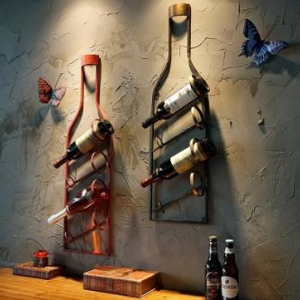 壁面ボトルホルダー ボトルラック ワイン ワインラック おしゃれ ボトルラック ワイン 色 赤い 送料無料 輸入品 装飾 Factor100 Co Il
