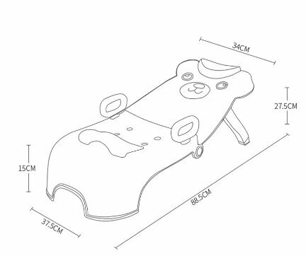 移動 シャンプー台 洗髪器 子ども シャンプー こども 子供 ブルー Blue 子供用家庭洗髪台 送料無料 輸入品 かわいい 可愛い 幼児 女児 男児 男の子 女の子 育児 便利 お風呂グッズ Umu Ac Ug