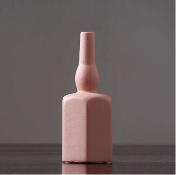 フラワーベース 陶器 北欧風 花瓶 一輪挿し おしゃれ ピンク/A サイズ：高さ約21.5cm [ 送料無料 輸入品 ] アート モダン 玄関 卓上 飾り 装飾