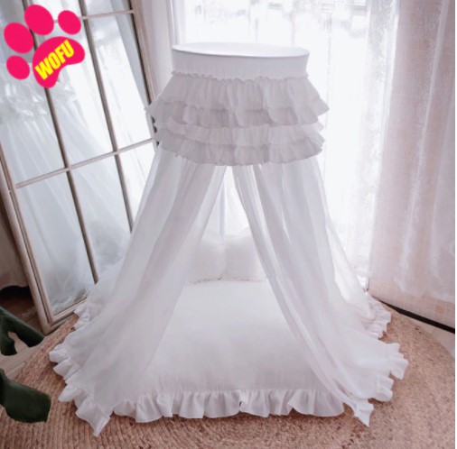 ペットベッド ふわふわ 犬 大型犬 ペット用ベッド かわいい ホワイトl Elegant White 送料無料 輸入品 犬ベッド ペットハウス おしゃれ ハウス 布 バーゲンセール