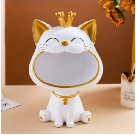 小物入れ オシャレ おしゃれ かわいい インテリア オブジェ 雑貨 小物収納 卓上小物入れ 猫ホワイト/1 [送料無料 輸入品] 置物 玄関｜Vivito通販 -輸入雑貨と生活用品-