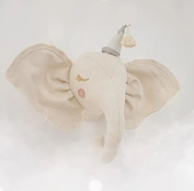 公式 ぬいぐるみ 動物 アニマル ぞう ゾウ エレファント 人形 ドール 壁掛け フック 飾り物 飾り 壁付け 飾り付け 壁面 装飾 白 ホワイト モノクロ リネン 麻 送料無料 輸入品 かわいい 可愛い 出産祝い プレゼント ギフト アート オブジェ 贈り物