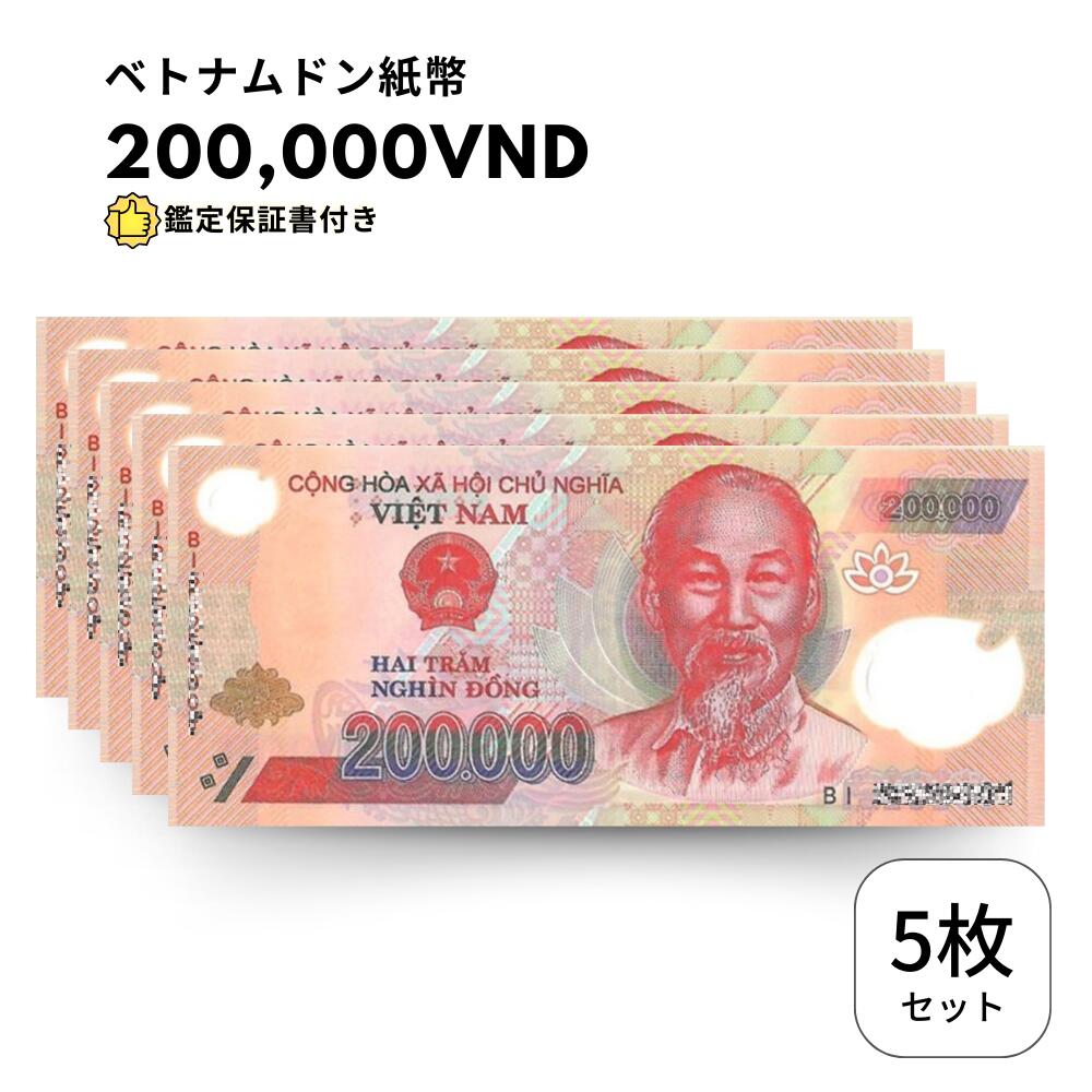 楽天市場】【保証書付】 5枚 100,000 ベトナム ドン 紙幣