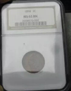1894 インディアン セント ペニー --- MS-63 NGC スラブコイン --- #782A