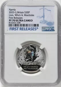 2023 イギリス ナルニア国物語 魔女 & ワードローブ シルバー コイン NGC PF70画像