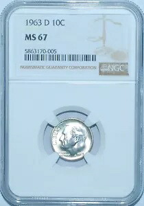 1963 D NGC MS67 ルーズベルト ダイム｜WORLD RESOURCE【KING店】