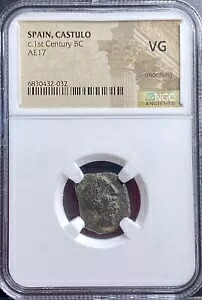 125BC-101BC NGC オレタニ ピープル 古代ケルト イベリア コイン レア ブル カストゥーロ