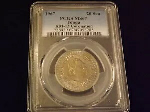 1967 20 セン トンガ PCGS MS 67｜WORLD RESOURCE【KING店】