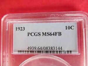 1923 10c マーキュリー ダイム PCGS MS64 MS 64 FB フルバンド