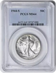 1944-S/S ウォーキング リバティ ハーフダラー RPM 1 MS64 PCGS|WORLD RESOURCE【KING店】