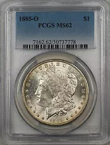 1885-O モーガン シルバー ダラー $1 PCGS MS-62 トーン リバース (ベター コイン) (7A)|WORLD RESOURCE【KING店】