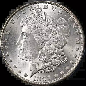 1897-P モーガン シルバー ダラー PCGS MS64 ブラスト ホワイト スーパーブ アイ アピール｜WORLD RESOURCE【KING店】