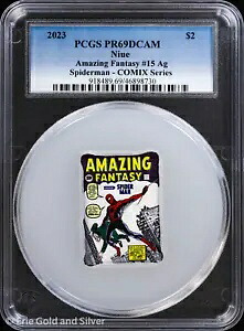 2023 $2 ニウエ 1 オンス シルバー プルーフ スパイダーマン PCGS PR 69 DCAM |コミックス｜WORLD RESOURCE【KING店】