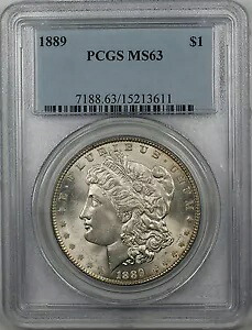 1889 モーガン シルバー ダラー 1 ドル コイン PCGS MS-63 ベター コイン (BR-22 H)｜WORLD RESOURCE【KING店】