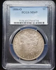 1884-O PCGS スラブ MS65 モルガン シルバー ダラー (表面が紫/青で均一)｜WORLD RESOURCE【KING店】