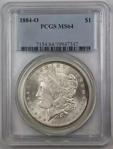 1884-O US モルガン シルバー 1 ドル コイン PCGS MS-64 (良品) BR3 O｜WORLD RESOURCE【KING店】