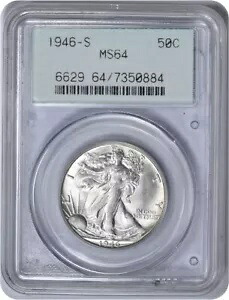1946-S/S ウォーキング リバティ ハーフダラー RPM 1 MS64 PCGS|WORLD RESOURCE【KING店】