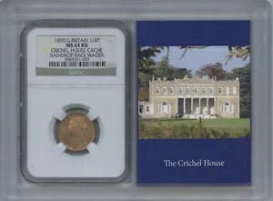1890 G.BRITAIN 1/4P NGC MS64RD クリケルハウス ストーリー ボールト|WORLD RESOURCE【KING店】