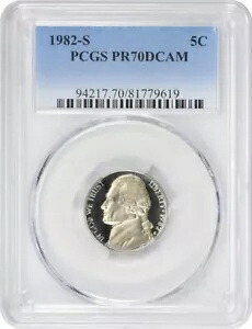 1982-S ジェファーソン ニッケル PR70DCAM PCGS|WORLD RESOURCE【KING店】
