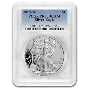 2018-W プルーフ アメリカン シルバー イーグル PR-70 PCGS|WORLD RESOURCE【KING店】